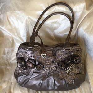 VGUC Brighton Masterpiece Collection “Crysta” bronze leather satchel